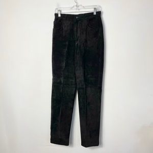 Lauren Ralph Lauren black suede 100% leather pants